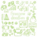 Doodle Business and Finanse isolated. Vector illustrationÃÅ½ Royalty Free Stock Photo